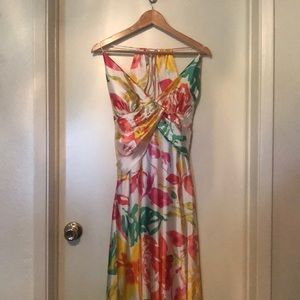 Floral satin dress